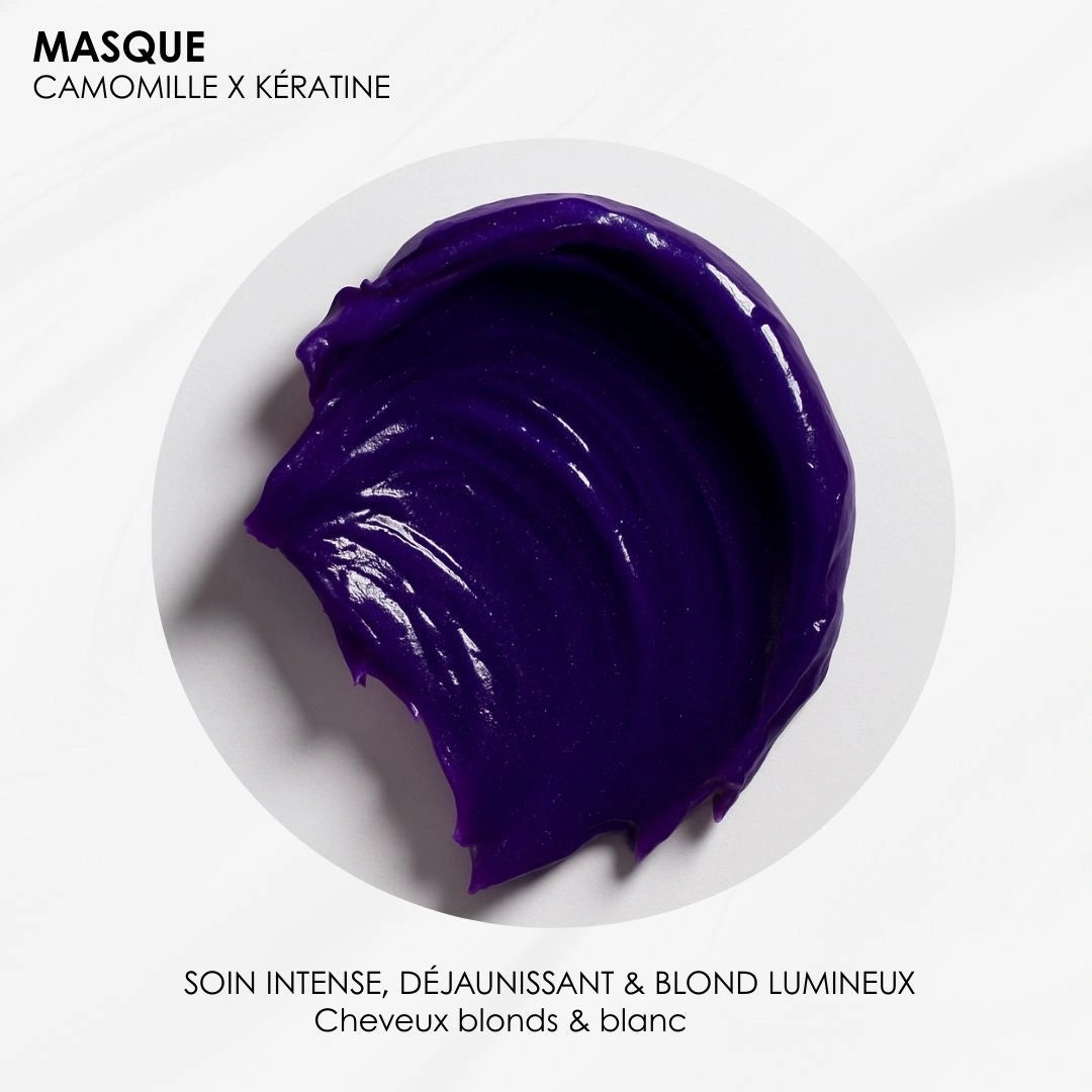 Masque Violet - Anti-reflets pour cheveux blond & blanc