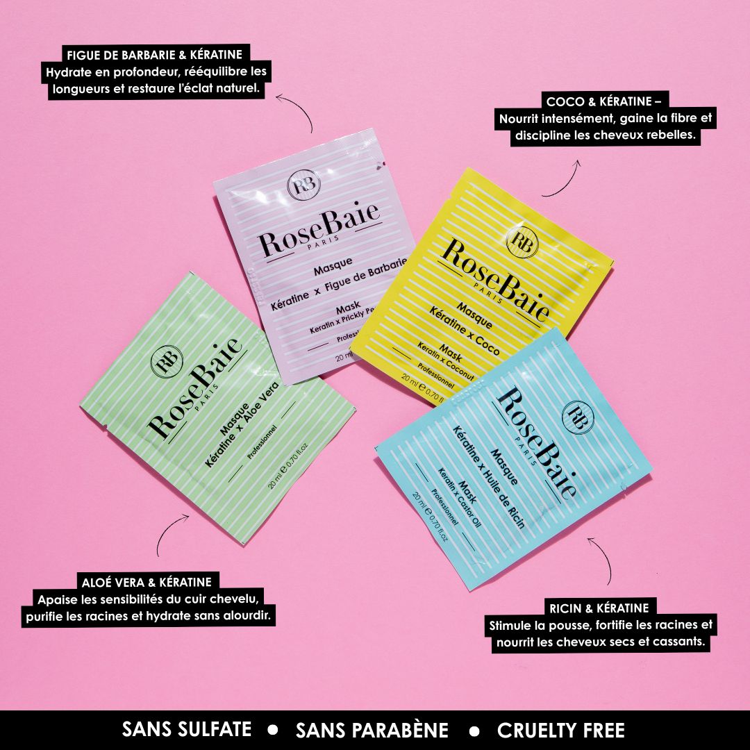 Pack Découverte 4 Masques Capillaires – Doses d'Essai 4 x 20ml