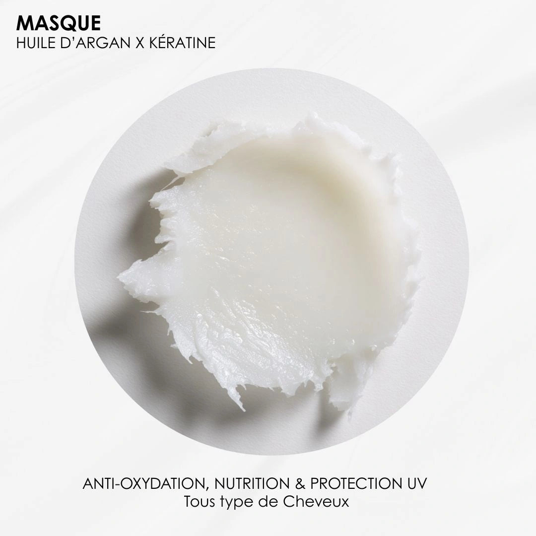 Masque Argan & Kératine  - Protection des cheveux colorés et méchés, antioxydant